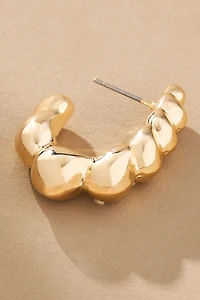 Scallop Hoop Earrings