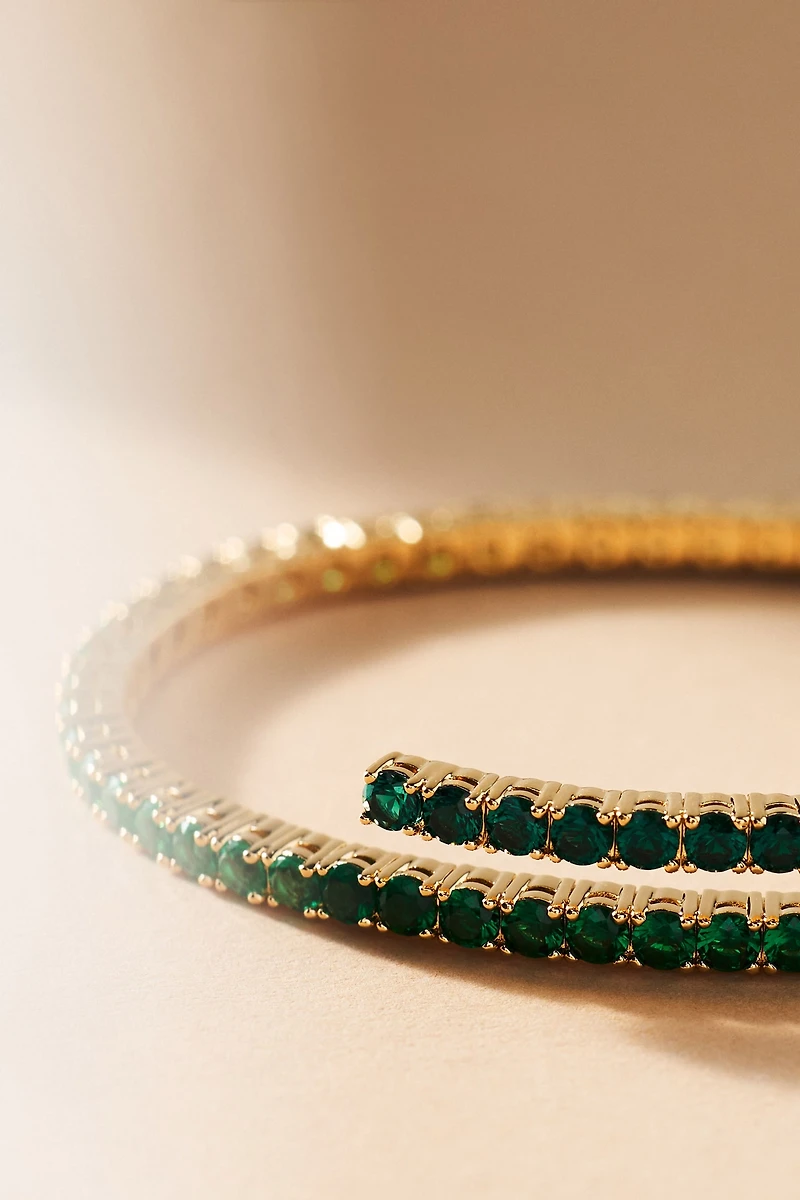 NADRI Perfect Tennis Green Wrap Bracelet