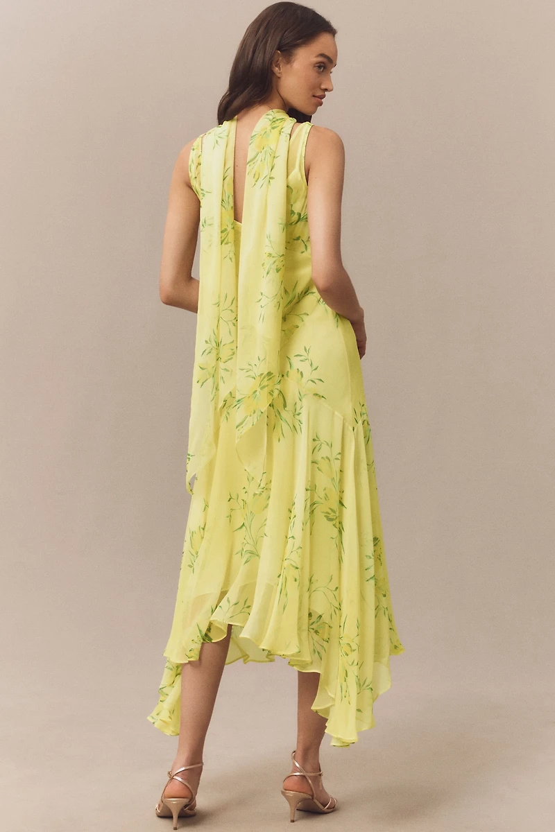 De La Vali Mistica Silk Midi Dress