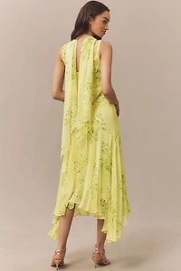 De La Vali Mistica Silk Midi Dress