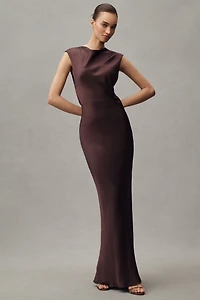 Shona Joy La Lune Cowled Open-Back Maxi Dress