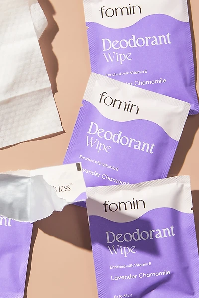 Fomin AHA Deodorant Wipes, 15-Pack