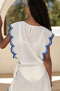 Maeve Cotton Scallop Shell Tank Top
