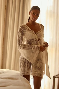 Kat The Label Lottie Sheer Lace Robe
