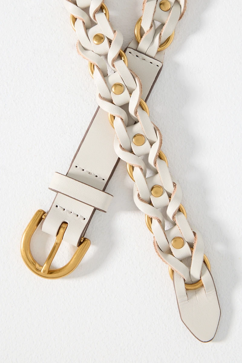 rag & bone Aria Woven Metal Ring Belt