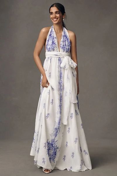 LoveShackFancy Lilah Halter Maxi Dress