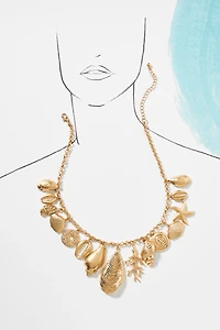 Metal Shell Charm Necklace