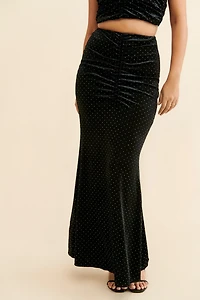 4th & Reckless Dunst Ruched Maxi Skirt