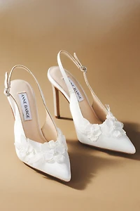 Anne Barge Poppy Satin Slingback Heeled Mules