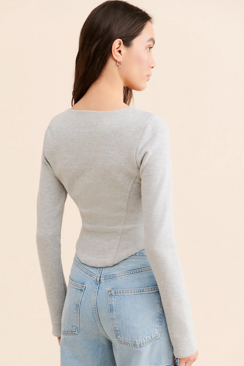 Good American Terry Knit Corset Top