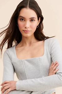 Good American Terry Knit Corset Top