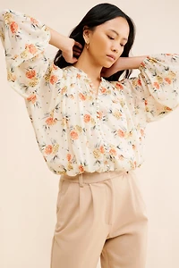 Dress Forum Floral Buttoned Blouse