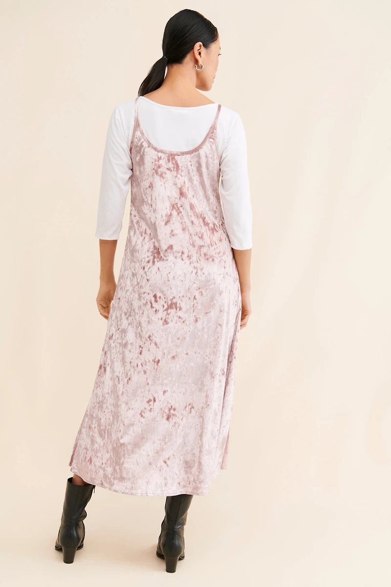 Samant Chauhan Metallic Velvet Twofer Dress