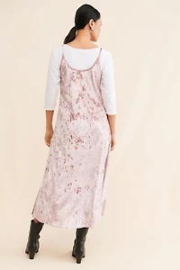 Samant Chauhan Metallic Velvet Twofer Dress