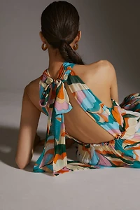 Maeve Keyhole Halter Maxi Dress