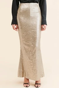 Line + Dot Roseline Maxi Skirt