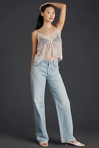 By Anthropologie Beaded Mermaid Sheer Cami