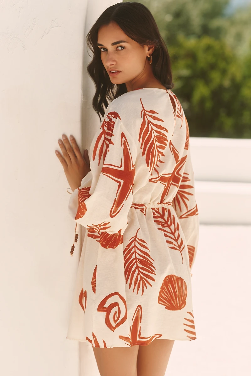 Celandine Resort Printed Mini Kaftan