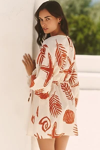 Celandine Resort Printed Mini Kaftan