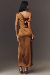 Significant Other Arella One-Shoulder Fitted A-Line Maxi Dress