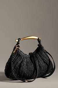 By Anthropologie Raffia Satchel