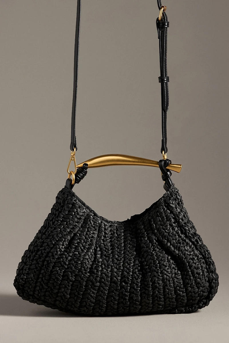 By Anthropologie Raffia Satchel