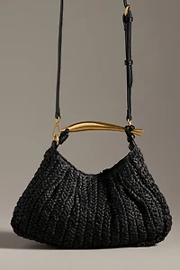 By Anthropologie Raffia Satchel
