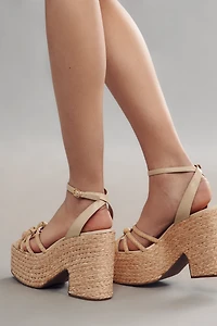 Maeve Raffia Platform Heels