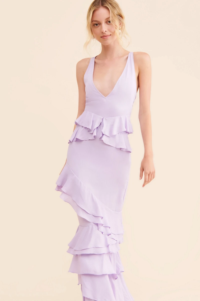 Let Me Be Femme Ruffle Maxi Dress