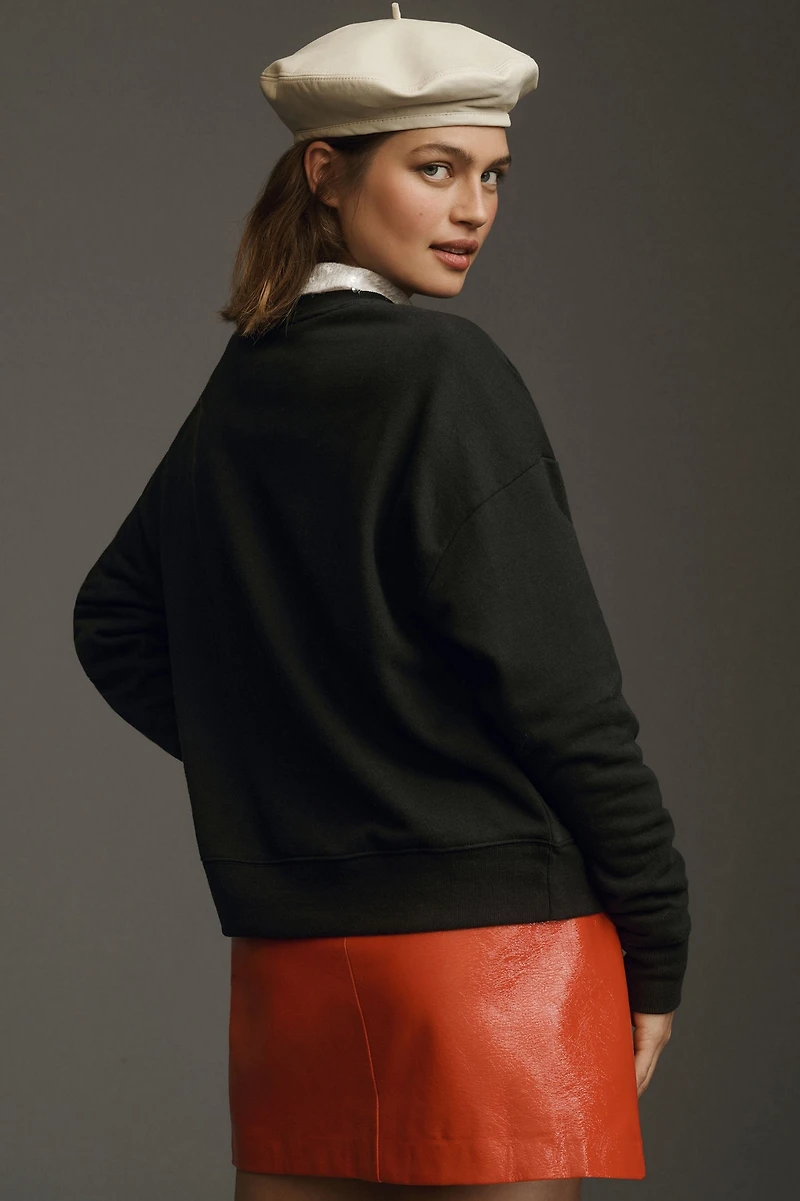 Maeve Bonne Année Varsity Crew Pullover