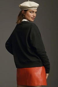Maeve Bonne Année Varsity Crew Pullover