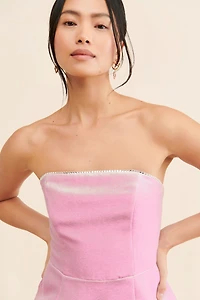 Gin & Jules Lexi Crystal Trim Midi Dress