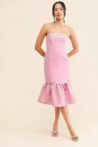 Gin & Jules Lexi Crystal Trim Midi Dress