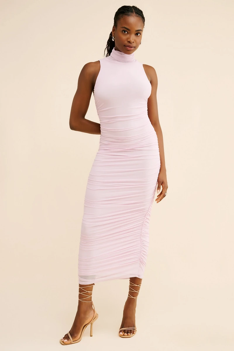 AFRM Fiorella Mock Mesh Midi Dress