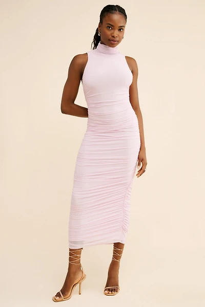 AFRM Fiorella Mock Mesh Midi Dress