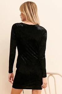 Bellevue Crushed Velvet Mini Dress
