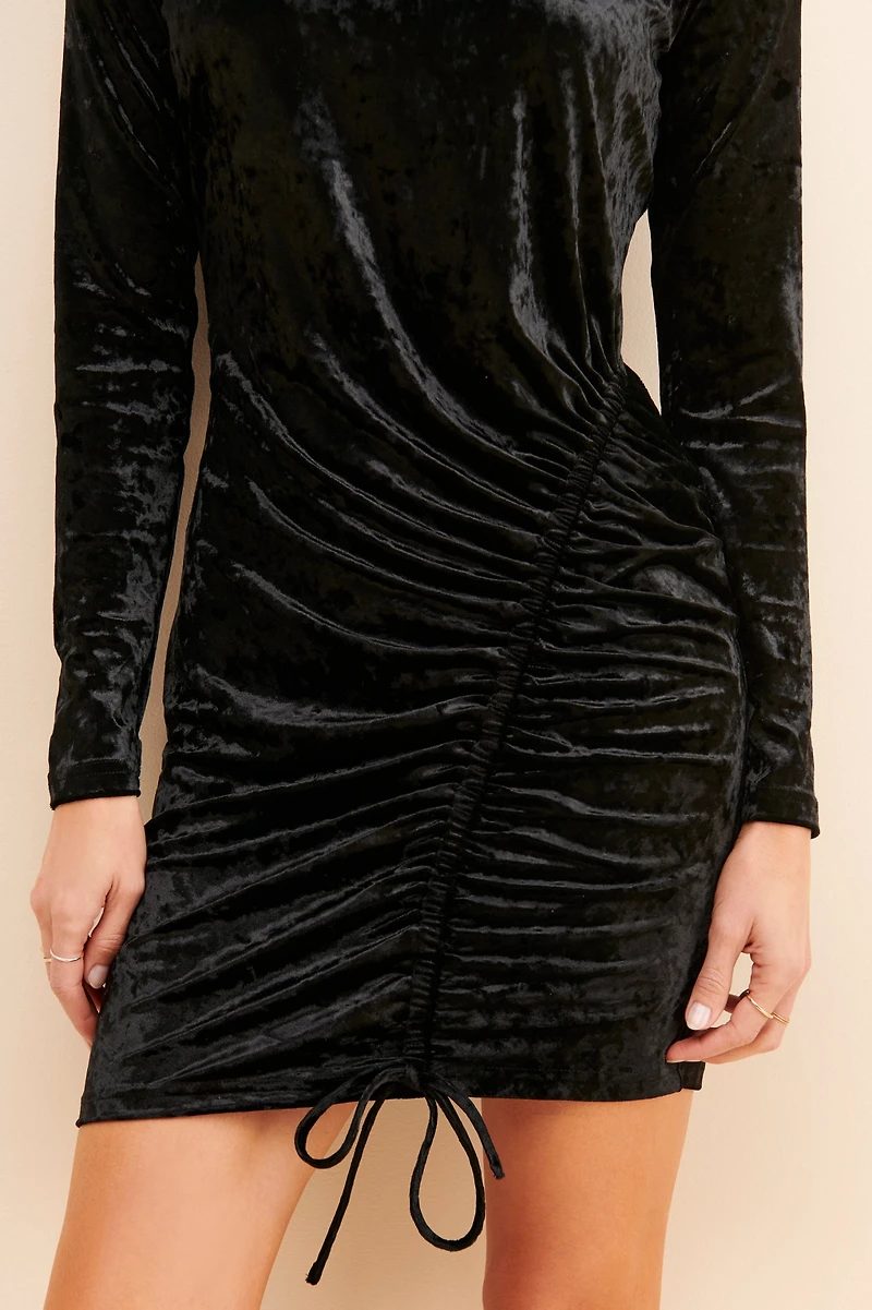 Bellevue Crushed Velvet Mini Dress