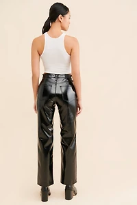 Pistola Cassie Coated Vegan Leather Jeans