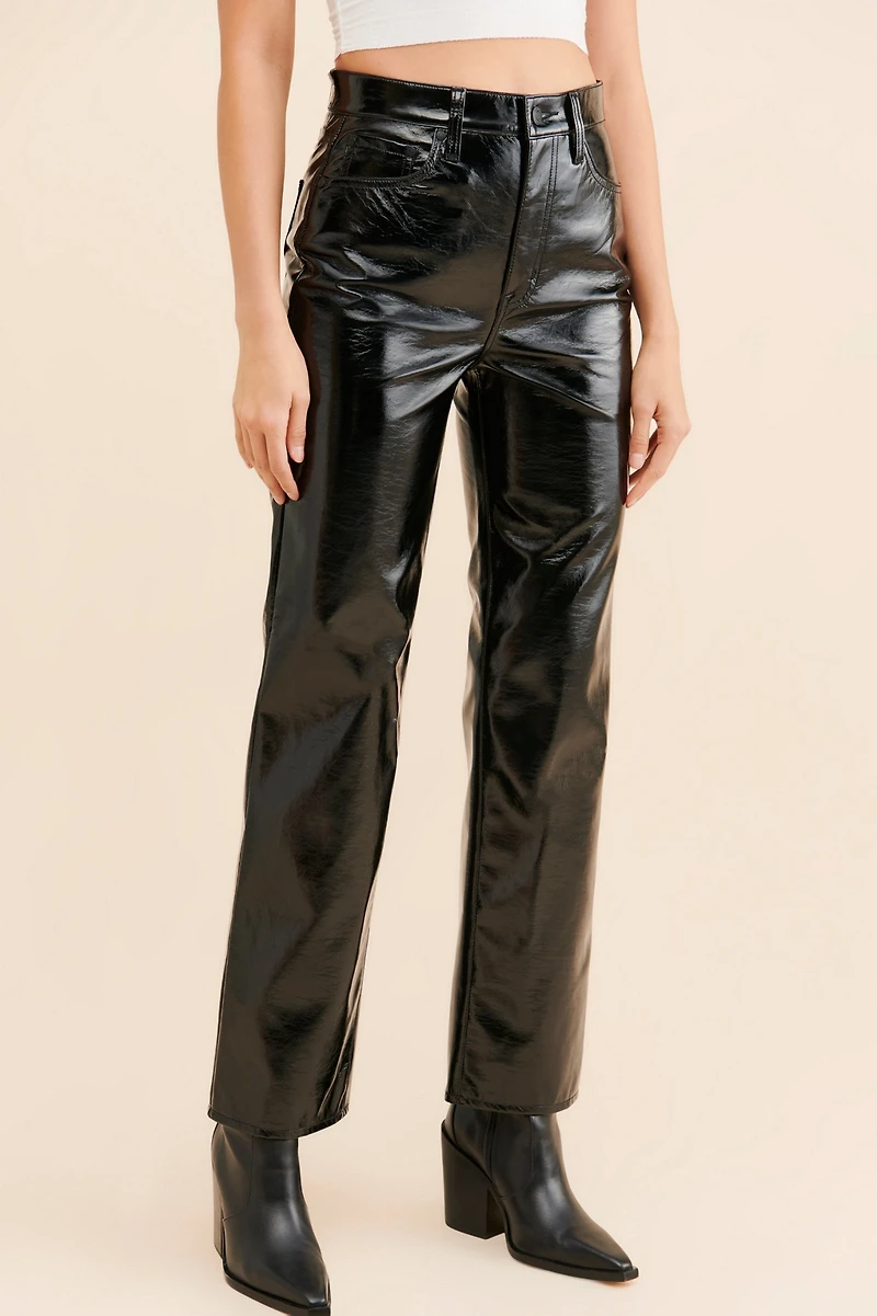 Pistola Cassie Coated Vegan Leather Jeans