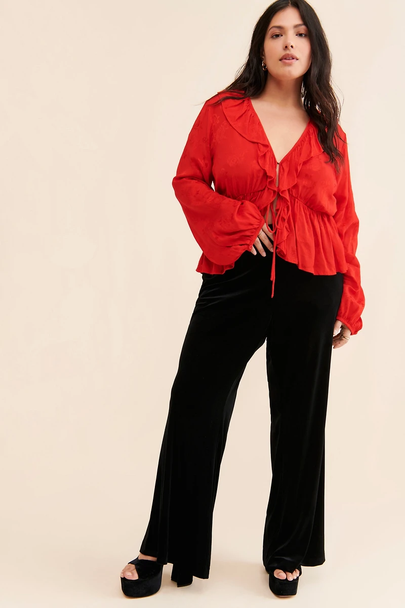 Eloquii Flare Leg Tuxedo Trousers
