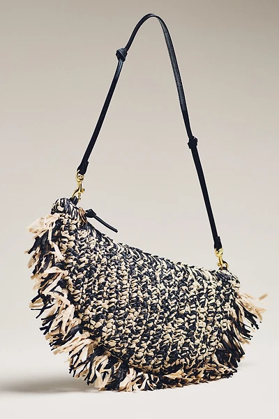 Clare V. Lune Raffia Fringe Bag