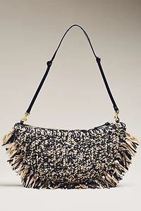 Clare V. Lune Raffia Fringe Bag