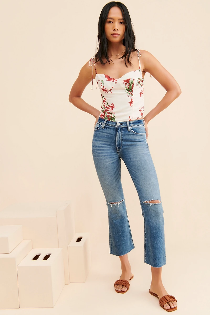 Hudson Barbara High Rise Cropped Jeans