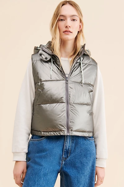 Pilcro Metallic Hooded Vest