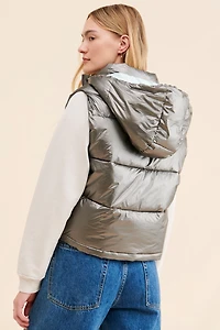 Pilcro Metallic Hooded Vest