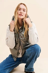 Pilcro Metallic Hooded Vest