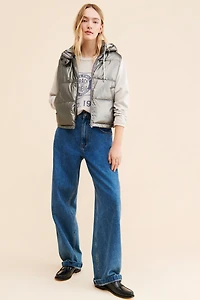 Pilcro Metallic Hooded Vest