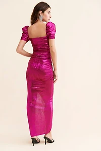 ASTR the Label Vanozza Metallic Dress