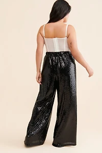 Eloquii Sequin High-Rise Trousers