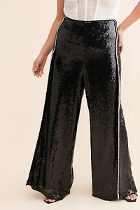 Eloquii Sequin High-Rise Trousers